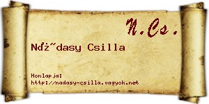 Nádasy Csilla névjegykártya