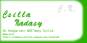 csilla nadasy business card